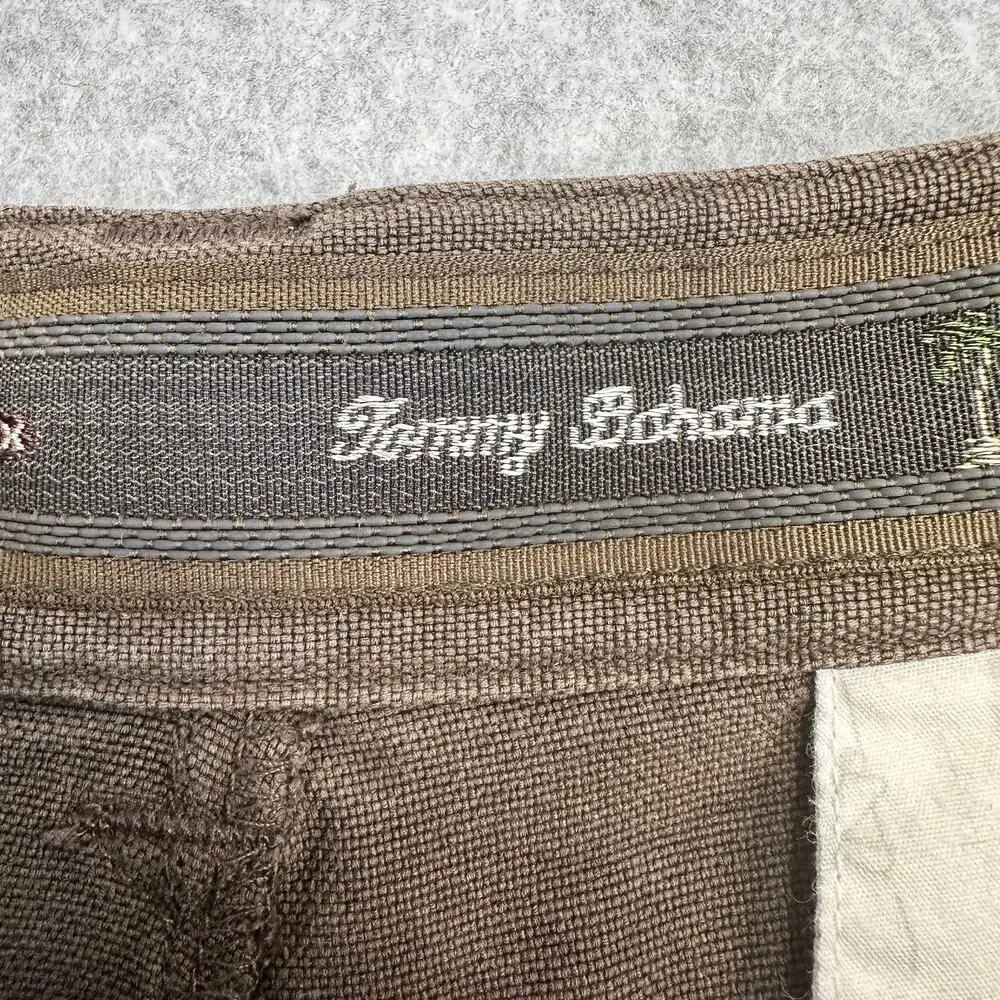 Tommy Bahama Shorts Mens 38 Brown Silk Pleated Relaxed 8
